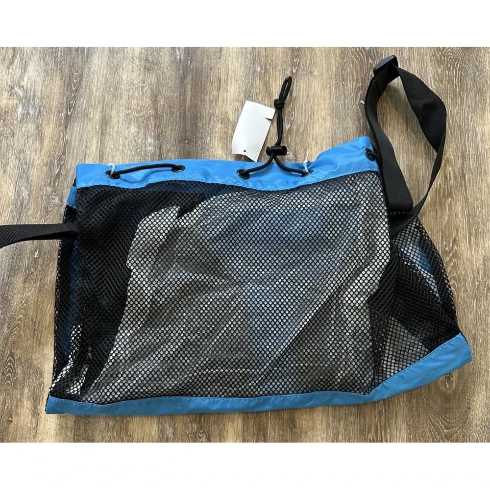 TYR Big Mesh Mummy Backpack See Through Bag Blue Swimming Diving Beach Bag